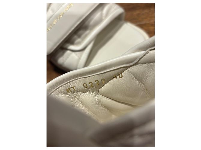 Dior Leder Mules Weiß Größe 40 - Ansicht 4