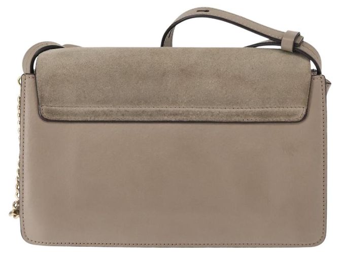 Chloé Borsa a Spalla Faye in Pelle e Camoscio - Piccola Beige - vista 2