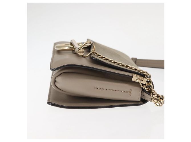 Chloé Borsa a Spalla Faye in Pelle e Camoscio - Piccola Beige - vista 3
