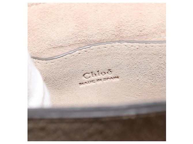 Chloé Borsa a Spalla Faye in Pelle e Camoscio - Piccola Beige - vista 6