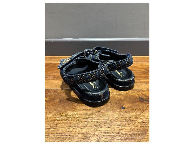 Sandali Chanel Dad in denim blu 38,5 - vista 11