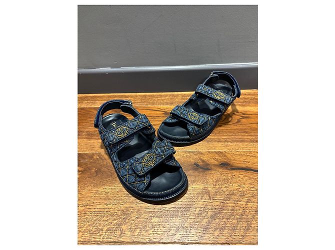 Sandali Chanel Dad in denim blu 38,5 - vista 12