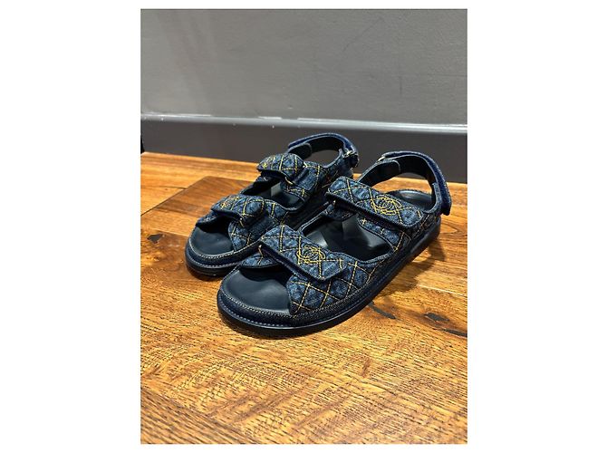Sandali Chanel Dad in denim blu 38,5 - vista 2
