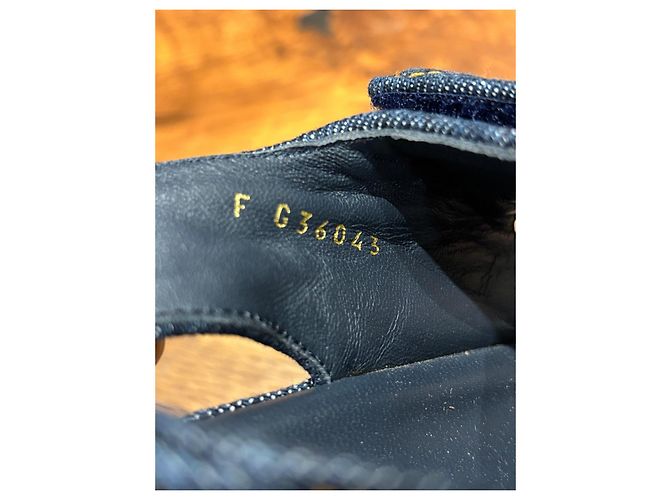 Sandali Chanel Dad in denim blu 38,5 - vista 4