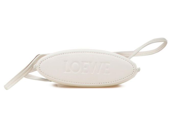 Borsa a tracolla Loewe Anagram Dice Pocket Bianco sporco - vista 3