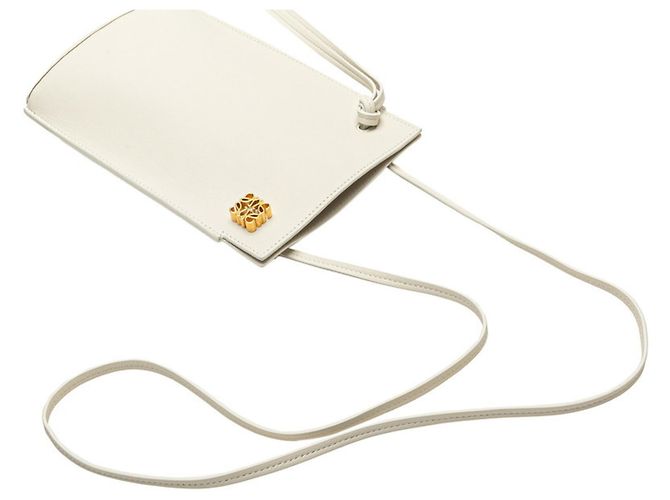 Borsa a tracolla Loewe Anagram Dice Pocket Bianco sporco - vista 7