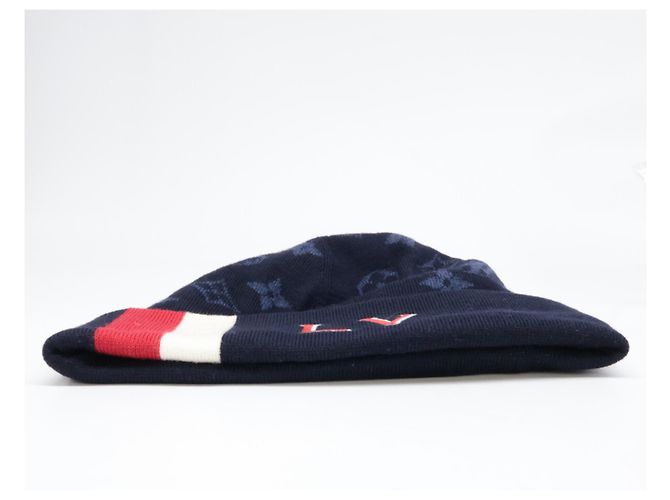 Louis Vuitton Navy Wool Knit Hat Navy blue - view 2