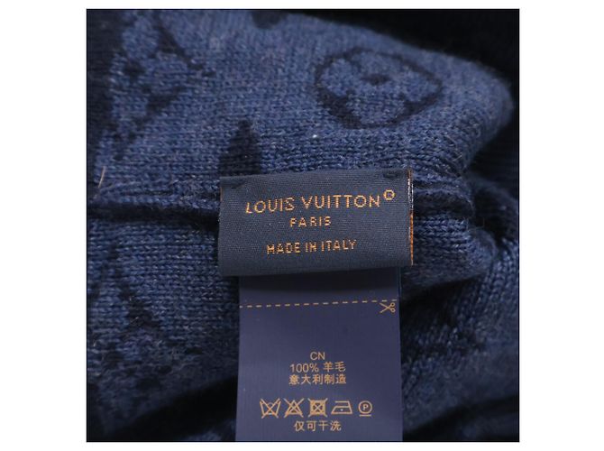 Louis Vuitton Navy Wool Knit Hat Navy blue - view 4