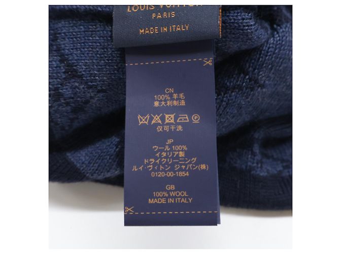 Louis Vuitton Navy Wool Knit Hat Navy blue - view 5
