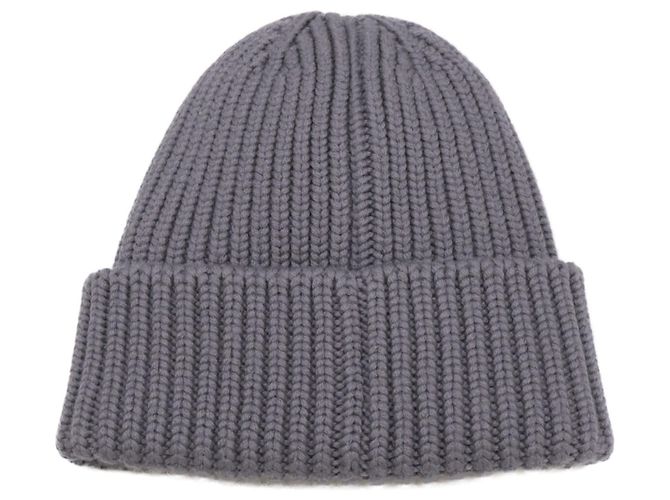 Dunkelgraue Strickmütze von Louis Vuitton Anthrazitgrau - Ansicht 2