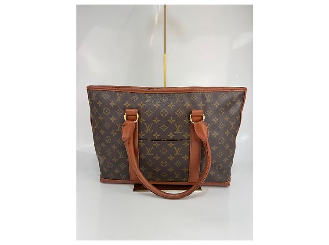 Borsa Tote Sac Weekend PM in pelle Monogram Louis Vuitton marrone 291 - vista 2