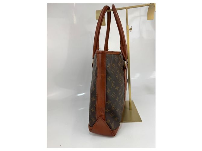 Borsa Tote Sac Weekend PM in pelle Monogram Louis Vuitton marrone 291 - vista 5