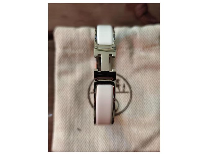 Pulsera Hermès Clic H Blanca Blanco - vista 2