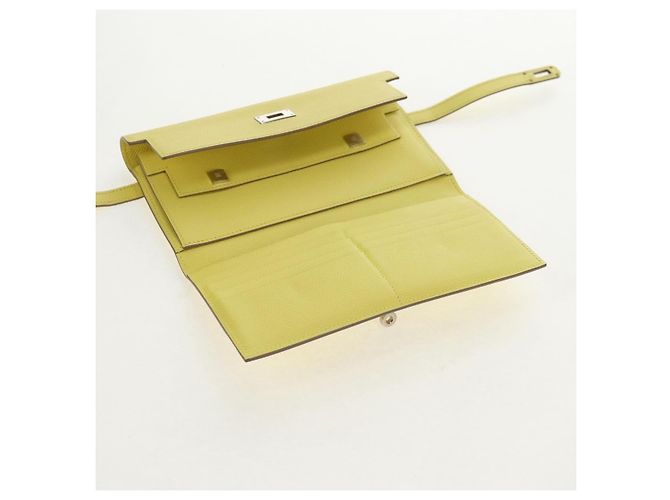 Cartera Kelly Epsom Larga de Hermès Amarillo - vista 5