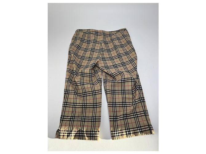 Vintage Burberry Nova Check 3/4 Hosen M Beige - Ansicht 2