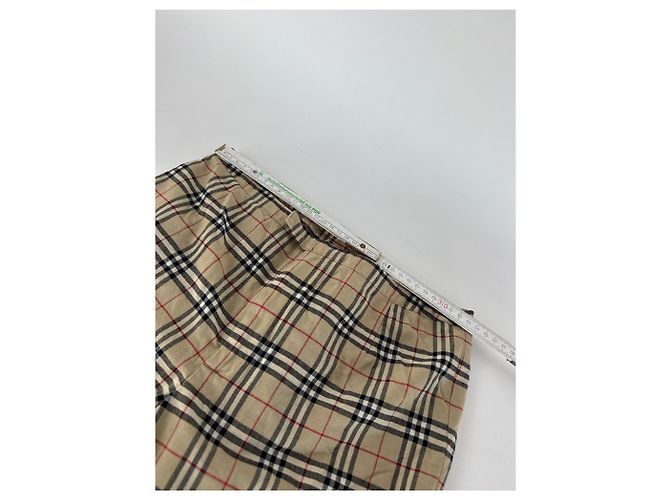 Vintage Burberry Nova Check 3/4 Hosen M Beige - Ansicht 4