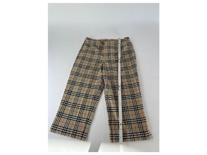 Vintage Burberry Nova Check 3/4 Hosen M Beige - Ansicht 5