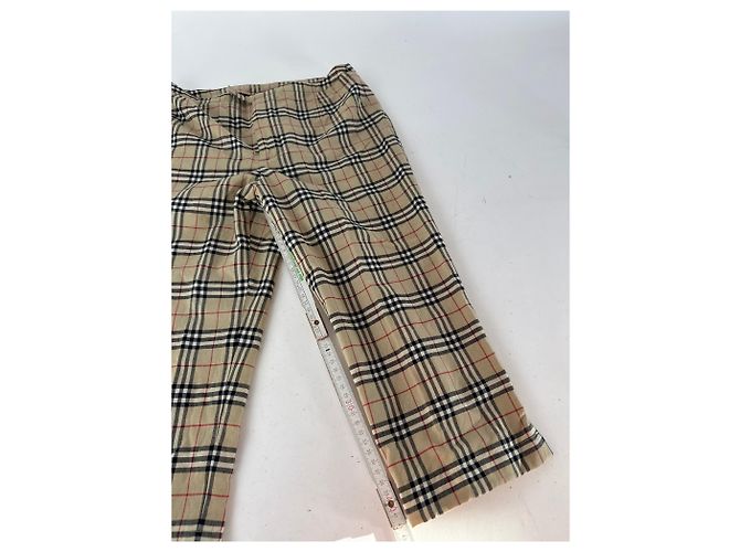Vintage Burberry Nova Check 3/4 Hosen M Beige - Ansicht 6