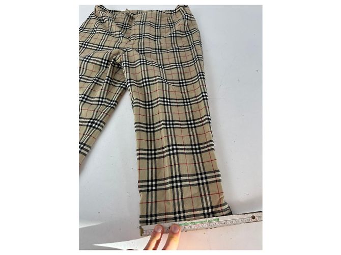 Vintage Burberry Nova Check 3/4 Hosen M Beige - Ansicht 7