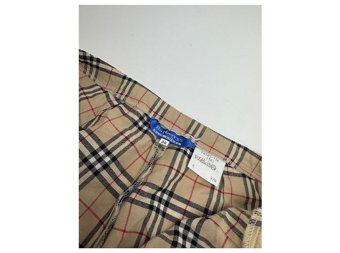 Vintage Burberry Nova Check 3/4 Hosen M Beige - Ansicht 9