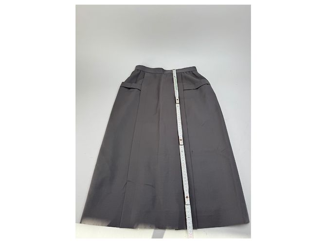 Gonna in lana vintage Dior grigia M Grigio - vista 10