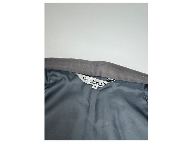Gonna in lana vintage Dior grigia M Grigio - vista 5