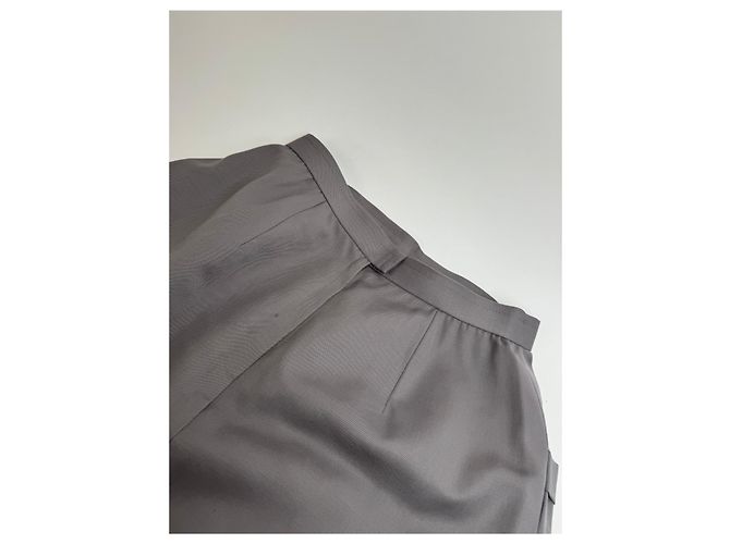 Gonna in lana vintage Dior grigia M Grigio - vista 7