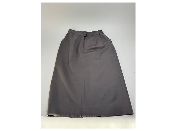 Gonna in lana vintage Dior grigia M Grigio - vista 9