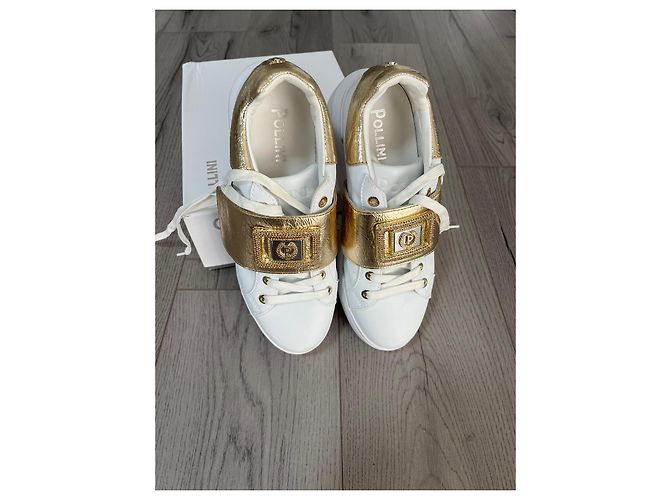 Sneakers Pollini in pelle bianca Bianco - vista 4