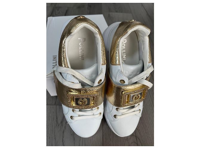Sneakers Pollini in pelle bianca Bianco - vista 5