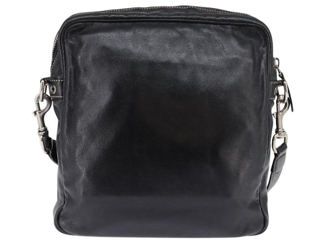Borsa messenger in pelle con zip frontale Gucci Nero - vista 2