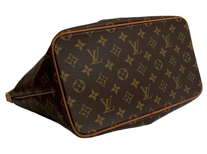Braune Lederhandtasche Louis Vuitton Palermo PM - Ansicht 7