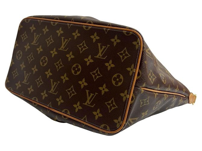 Braune Lederhandtasche Louis Vuitton Palermo PM - Ansicht 8