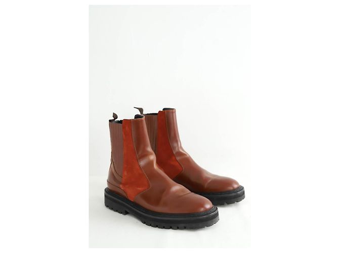 Botas Claris Virot de cuero marrón - vista 3