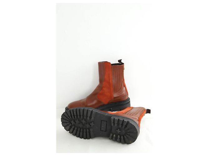 Botas Claris Virot de cuero marrón - vista 6