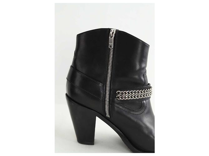 Saint Laurent Botas de cuero negro - vista 4