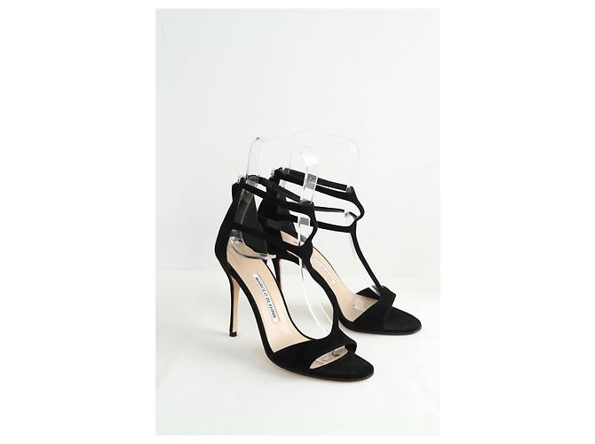 Manolo Blahnik Tacchi in scamosciato neri Nero - vista 3
