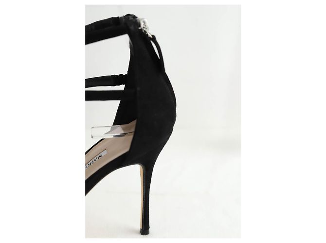 Manolo Blahnik Tacchi in scamosciato neri Nero - vista 5
