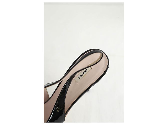 Miu Miu Schwarze Lacklederabsätze - Ansicht 4