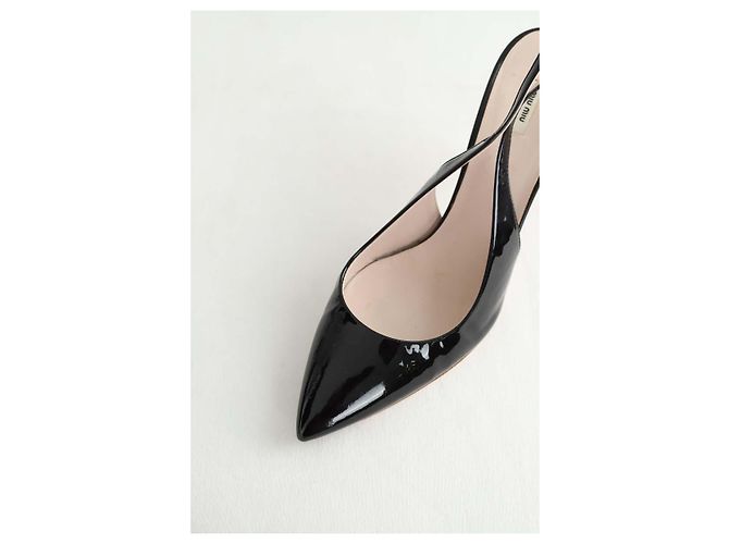 Miu Miu Schwarze Lacklederabsätze - Ansicht 5