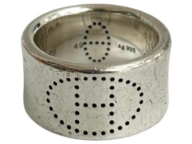 925er Silberring mit Hermès-Logo-Prägung - Ansicht 3