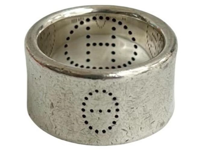 925er Silberring mit Hermès-Logo-Prägung - Ansicht 6