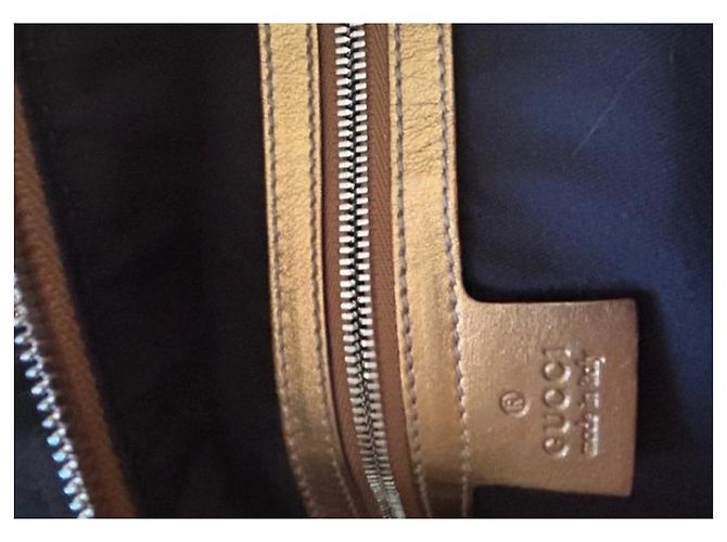 Borsa hobo Gucci in pelle bronzo - vista 6