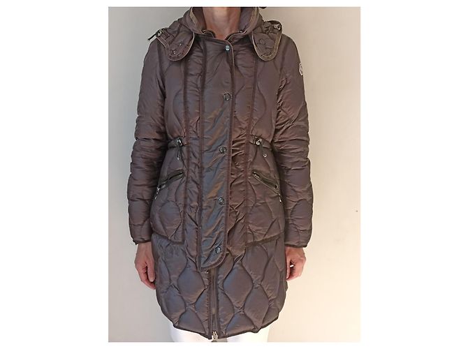 Moncler Lon Giubbotto Jacke Braun Polyester - Ansicht 3