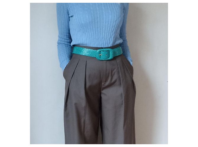 Longchamp Gürtel aus Leder Türkis - Ansicht 11