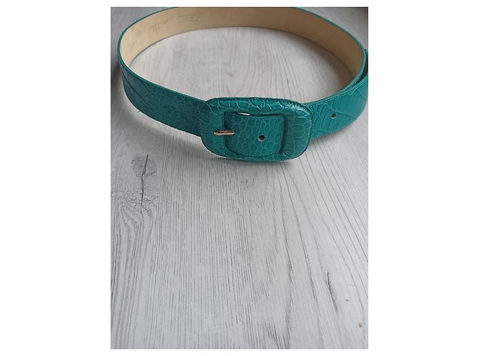 Longchamp Gürtel aus Leder Türkis - Ansicht 3