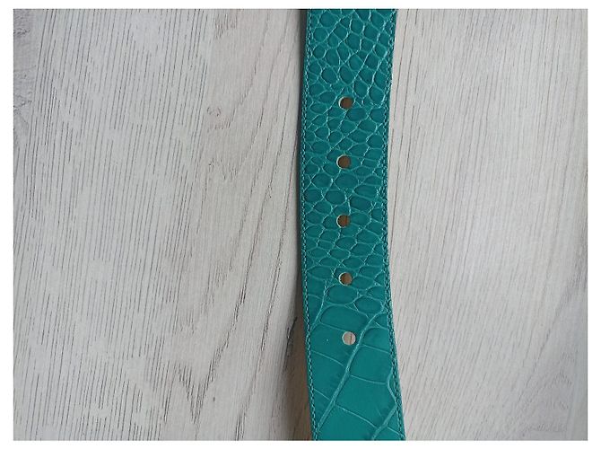 Longchamp Gürtel aus Leder Türkis - Ansicht 6