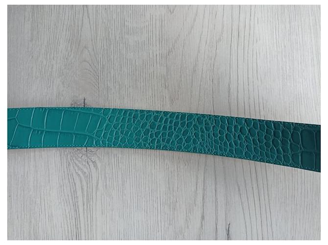 Longchamp Gürtel aus Leder Türkis - Ansicht 7