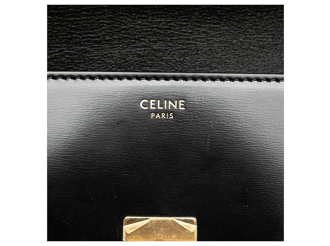 Céline Borsa 2 in 1 in pelle di vitello lucida Celine Triomphe Nero - vista 7
