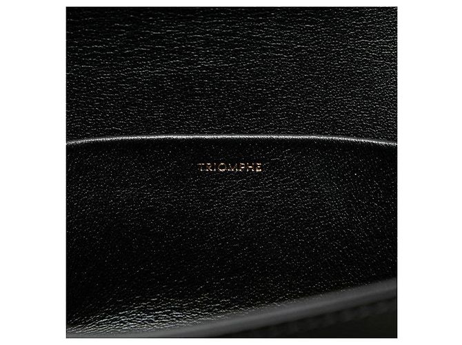 Céline Borsa 2 in 1 in pelle di vitello lucida Celine Triomphe Nero - vista 8